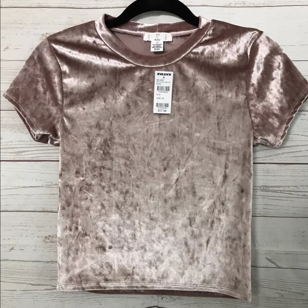 Ivy + Main Velvet Baby Tee Tops | Size XS